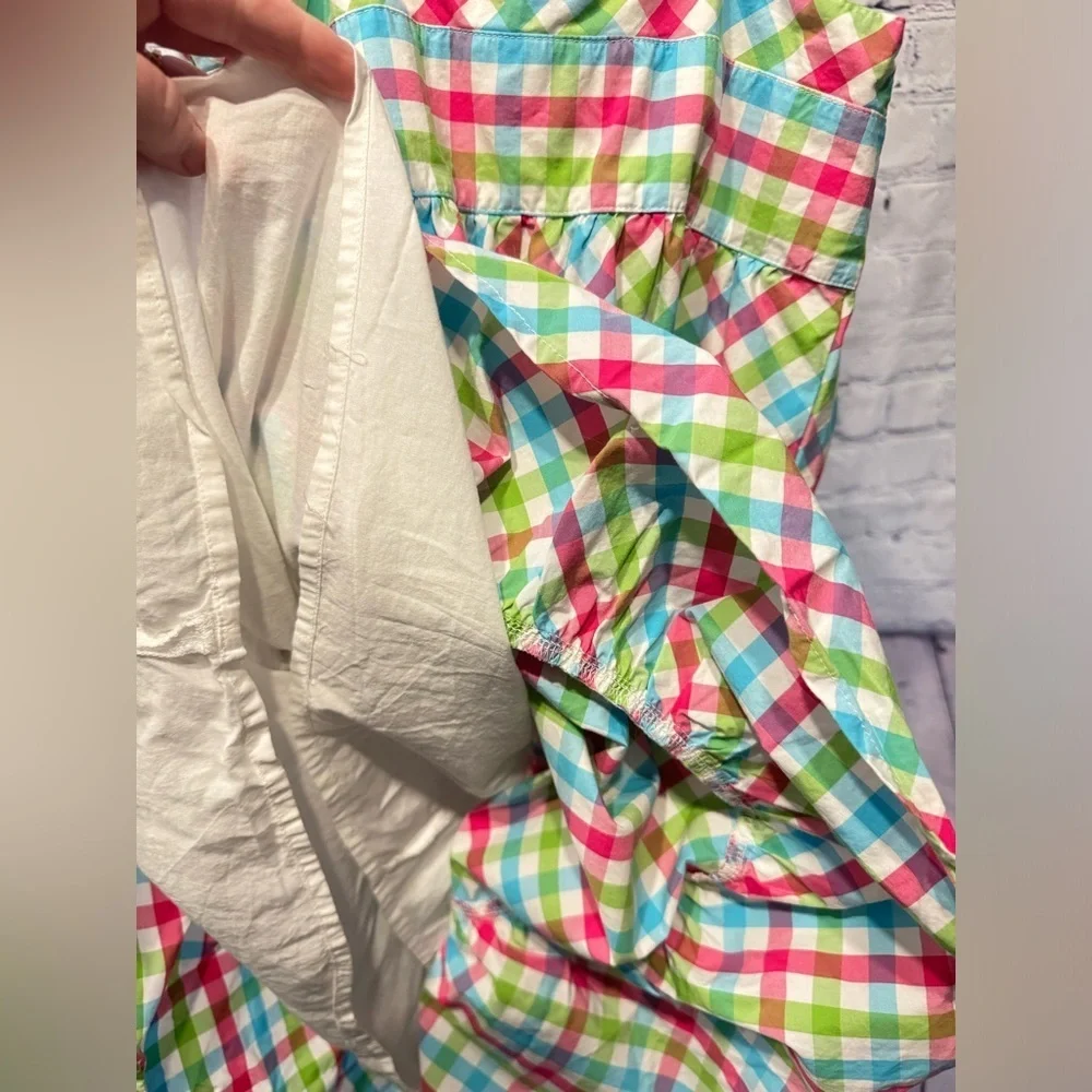Gymboree size 9 Girl Plaid Ice Cream Sun Dress Spring Summer
